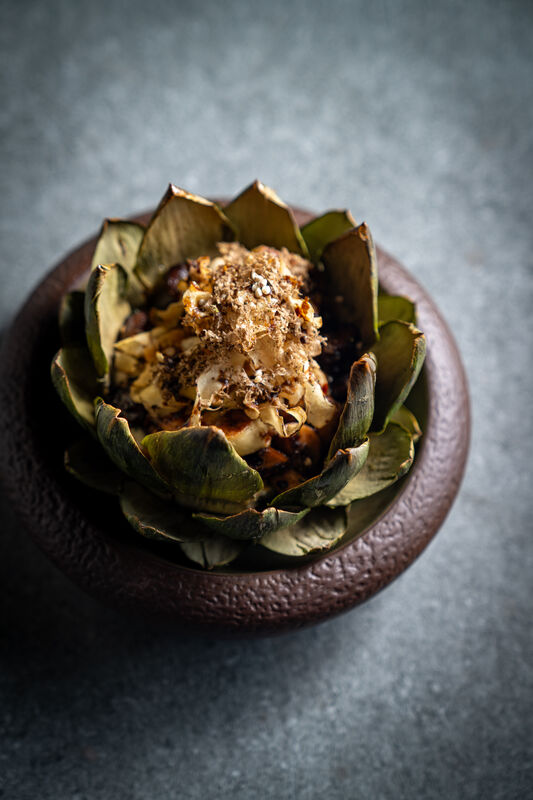 Artichoke top view